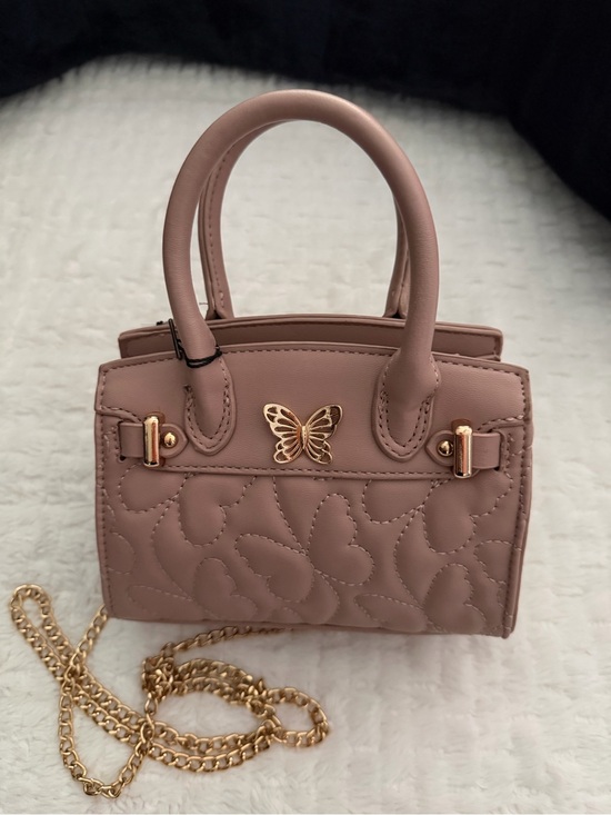 Emperia Handbags - NWT - Dusty Rose Butterfly Accent Quilted Mini Tote
